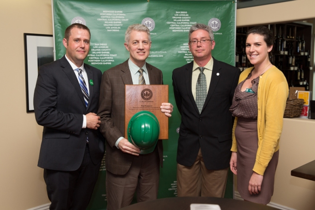 Dan Burgoyne Receiving Green Hardhat Award