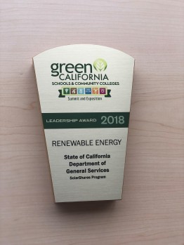 2018 Green California Leadership Award for SolarShares Program